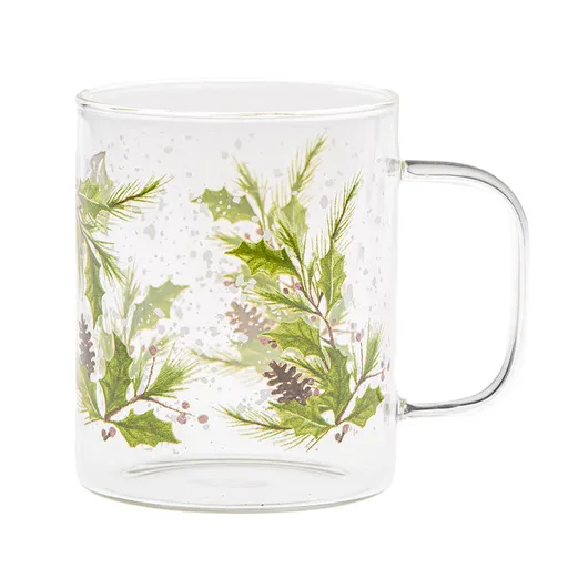 Skleněný hrnek CESMÍNA, 410 ml