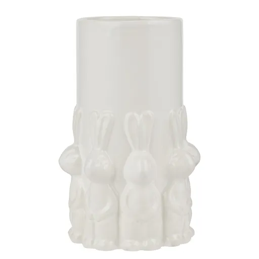 EASTER Váza králíci 22 cm - bílá