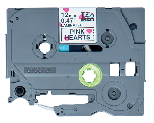 Brother TZ-MPPH31 / TZe-MPPH31, 12mm x 4m, černý tisk / bílý-růžový podklad, originální páska