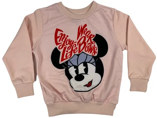 Podmix Dívčí mikina - Minnie Mouse světle růžová Velikost - děti: 122