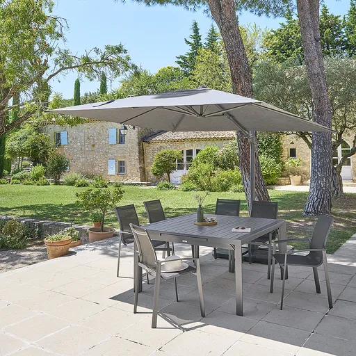 DEOKORK Slunečník výkyvný MADEIRA 3x3 m (různé barvy) antracit