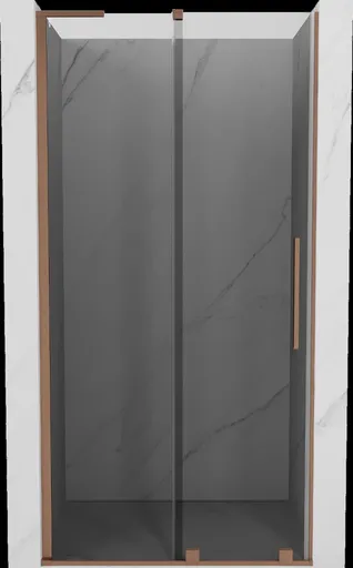 MEXEN/S Velar L posuvné sprchové dveře 110, grafit, měď kartáčovaná 871-110-003-41-65