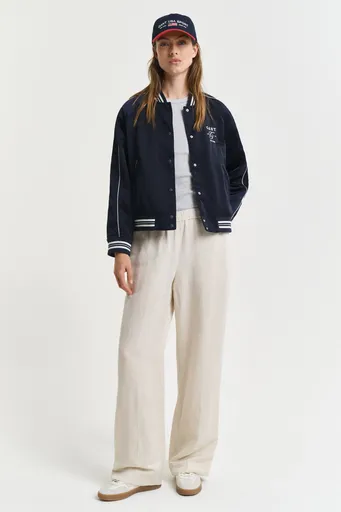 KALHOTY GANT REL LINEN BLEND PULL ON PANTS PUTTY