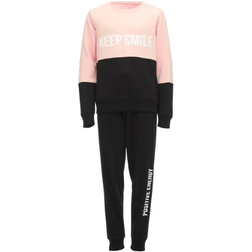 Lewro AVERA Dívčí tepláková souprava, černá, velikost 128-134