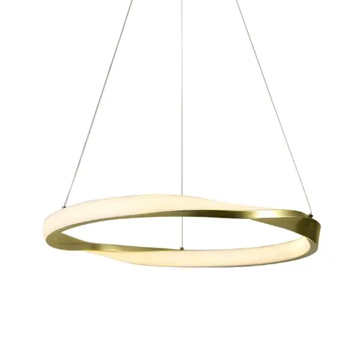 ACA Lighting závěsné svítidlo HARMONY LED 42W 3300lm CCT IP20 zlatý kov + akryl HM24LEDP80GDCCT