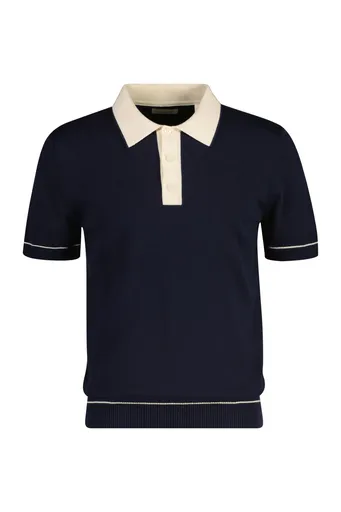 SVETR GANT COTTON MODAL POLO EVENING BLUE