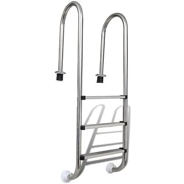 Bazénový žebřík 3 schůdky nerezová ocel 120 cm (90502)