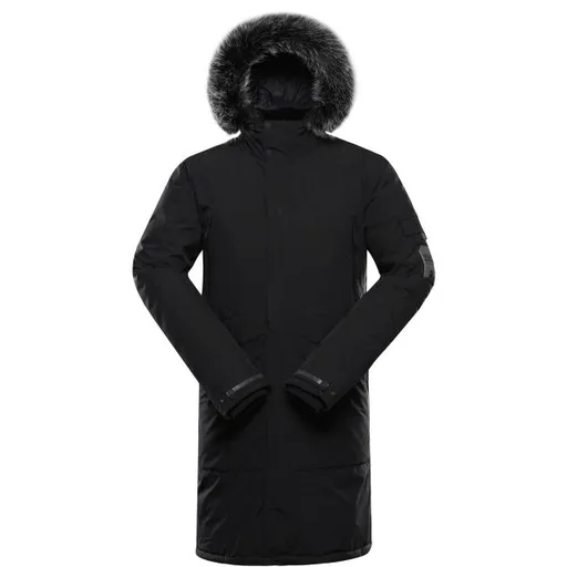 ALPINE PRO WUSS Pánský zimní kabát, černá, velikost