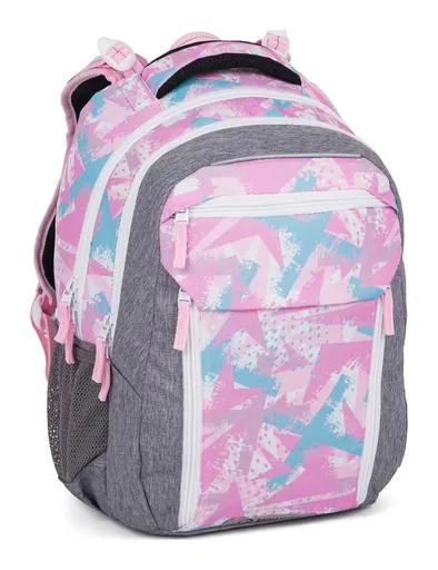 Školní batoh Bagmaster Porto 24 B Grey/Pink/Blue