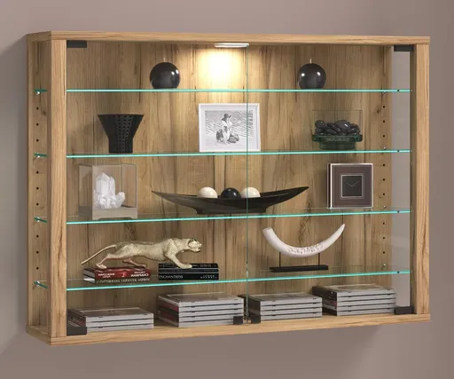 VCM Nástěnná vitrína Vitrosa L, dub medový