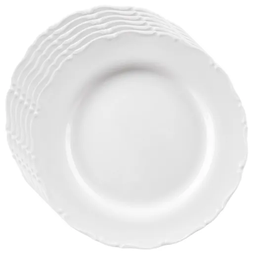 Orion Sada porcelánových mělkých talířů Mona lem 6 ks, 24,5 cm