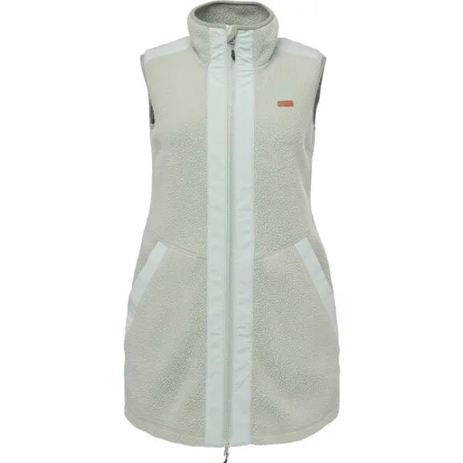 Willard DAJADA Dlouhá dámská fleecová vesta, světle zelená, velikost XXL