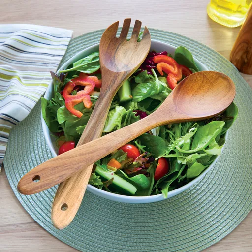 2-dílný servírovací příbor na salát Akácia