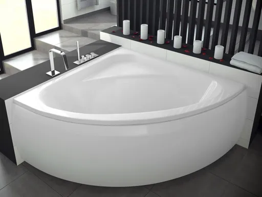 BESCO Rohová vana LUKSJA Nožičky k vaně Bez nožiček, Rozměr vany 148 × 148  VANLUK150