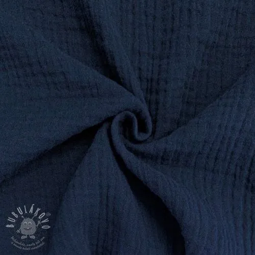 Dvojitá gázovina/mušelín navy