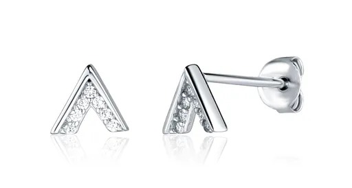 JVD Minimalistické stříbrné náušnice se zirkony SVLE2632X61BI00