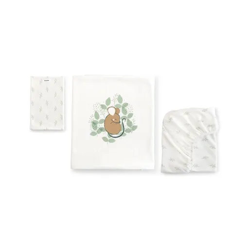 Bonjourbébé 3-dílná bavlněná sada do kolébky 80x50cm Spring Cottage