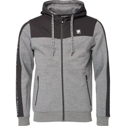 Lotto ZITAN Pánská celorozepínací mikina, tmavě šedá, velikost XXL