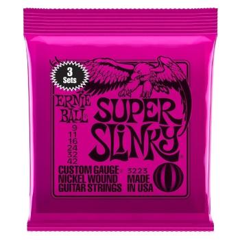 Ernie Ball 3223 Super Slinky 3-Pack Struny pro elektrickou kytaru