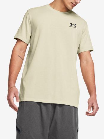 Under Armour UA M Logo Emb Heavyweight SS Triko Hnědá