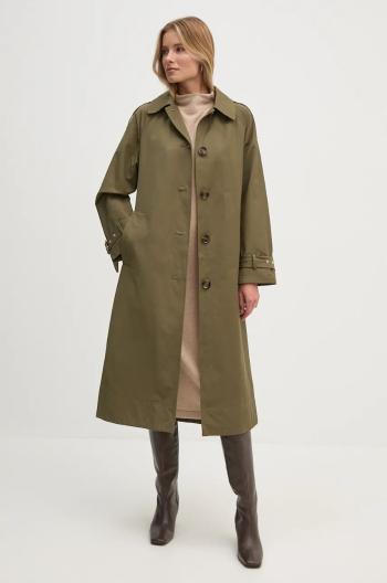 Trench kabát Barbour Marie Showerproof dámský, zelená barva, přechodný, oversize