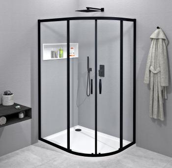 GELCO SIGMA SIMPLY BLACK Čtvrtkruhový sprchový kout 1000x800 čiré sklo, GS1080B GS1080B