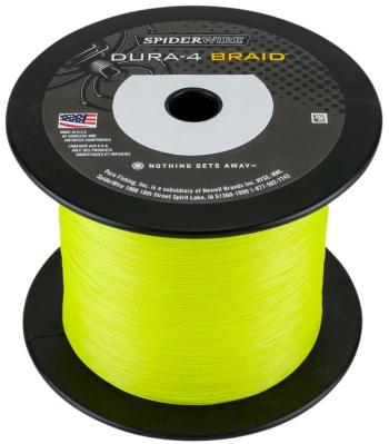 Spiderwire splétaná šňůra dura4 yellow-průměr 0,25 mm / nosnost 23,2 kg