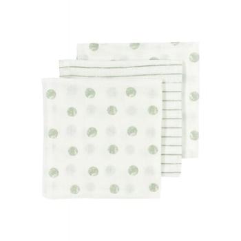 MEYCO Gázové pleny 3-Pack Dot Stripe Soft Green