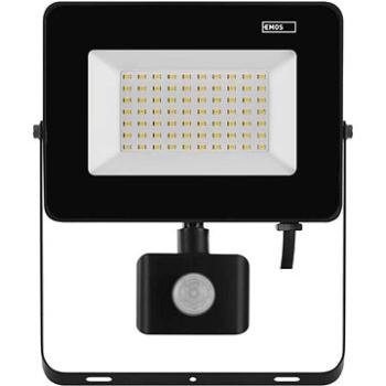 EMOS LED reflektor SIMPO s pohybovým čidlem, 50 W, černý, neutrální bílá (1531234200)