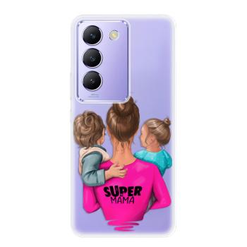 Odolné silikonové pouzdro iSaprio - Super Mama - Boy and Girl - Vivo V40 SE 4G/5G