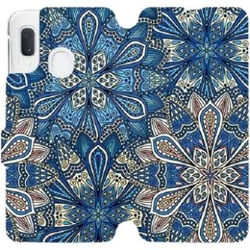 Flipové pouzdro na mobil Samsung Galaxy A20e - V108P Modré mandala květy (5903226907816)