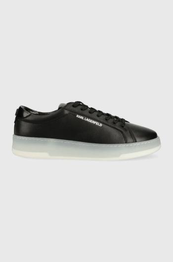 Kožené sneakers boty Karl Lagerfeld KOURT III černá barva, KL51515