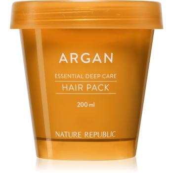 NATURE REPUBLIC Argan Essential Deep Care Hair Pack hydratační a vyživující maska pro poškozené vlasy 200 ml