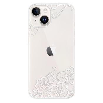 Odolné silikonové pouzdro iSaprio - White Lace 02 - iPhone 15