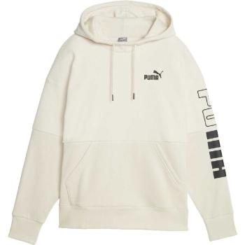 Puma POWER COLOR BLOCK HIGT NECK HOODIE Dámská mikina, béžová, velikost