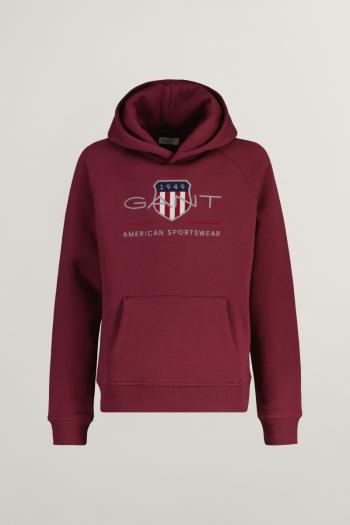 MIKINA GANT ARCHIVE SHIELD HOODIE WINE RED