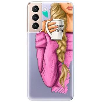 iSaprio My Coffe and Blond Girl pro Samsung Galaxy S21 (coffblon-TPU3-S21)