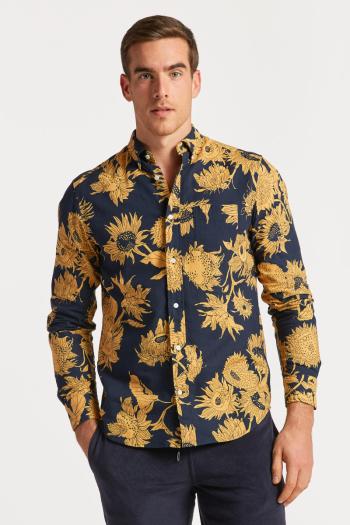 KOŠILE GANT REG COTTON LINEN SUNFLOWER SHIRT GOLD YELLOW