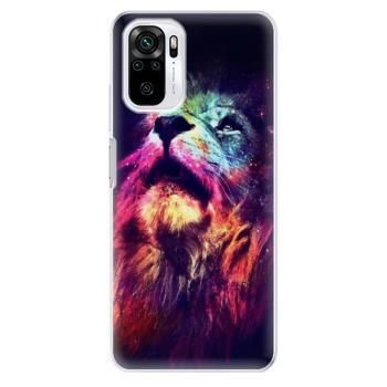 Odolné silikonové pouzdro iSaprio - Lion in Colors - Xiaomi Redmi Note 10 / Note 10S