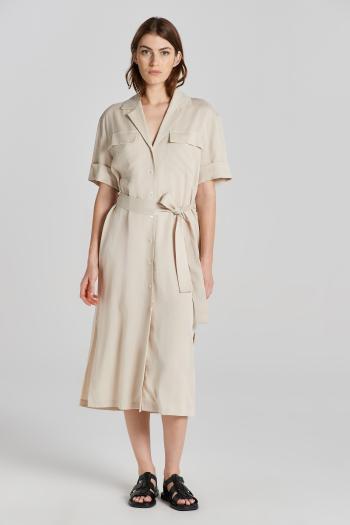 ŠATY GANT REL POCKET SS SHIRT DRESS SOFT OAT