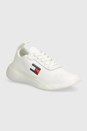 Sneakers boty Tommy Jeans TJW KNIT RUNNER bílá barva, EN0EN02564