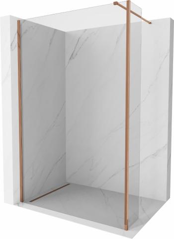 MEXEN/S Kioto Sprchová zástěna WALK-IN 105 x 30 cm, transparent, růžové zlato 800-105-212-60-00-030