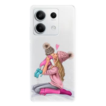 Odolné silikonové pouzdro iSaprio - Kissing Mom - Blond and Girl - Xiaomi Redmi Note 13 5G