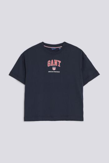 TRIČKO GANT D2. GANT RETRO SHIELD SS T-SHIRT EVENING BLUE