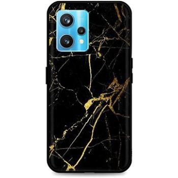 TopQ Kryt LUXURY Realme 9 Pro+ pevný Marble černo-zlatý 73154 (Sun-73154)