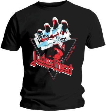 Judas Priest Tričko British Steel Hand Triangle Unisex Black XL