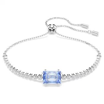 Swarovski Blyštivý náramek s modrým zirkonem Matrix 5693412