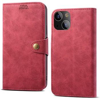 Lenuo Leather flipové pouzdro pro iPhone 14 Plus, červená (348344)