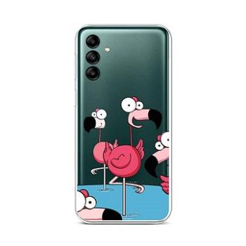 TopQ Kryt Samsung A04s Cartoon Flamingos 87069 (87069)