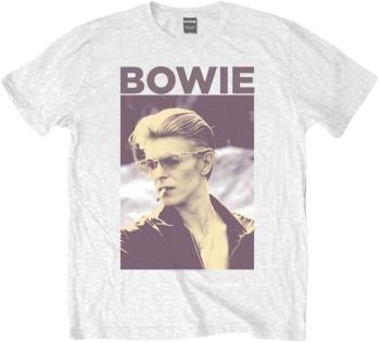 David Bowie Tričko Smoking Unisex White 2XL